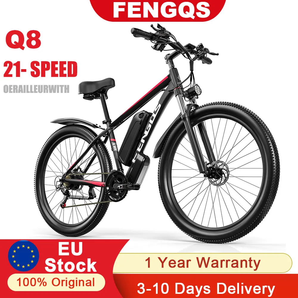 FENGQS Q8 Bicicleta Eléctrica Montaña – 1000W, 48V 17.5Ah, 27.5"