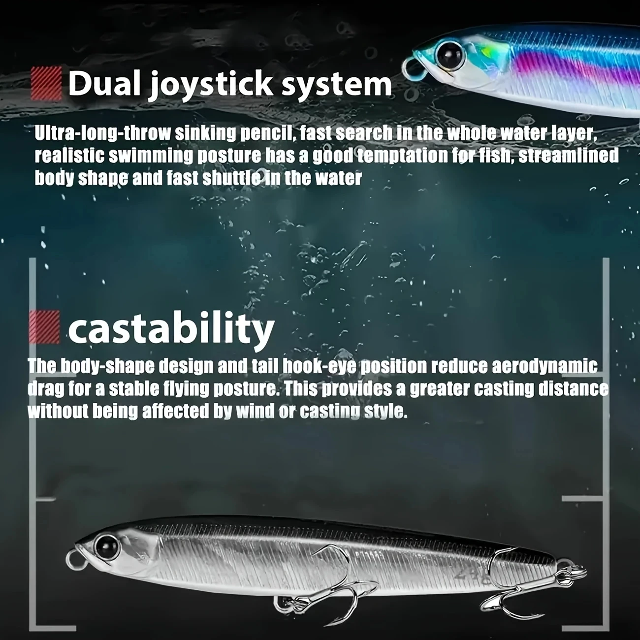 Fishing Lure Sinking Pencil Weights 10-24g Isca Artificial Wobblers Articulos Pesca Trolling Pike Fish Tackle Leurre Accessories - imagen 2