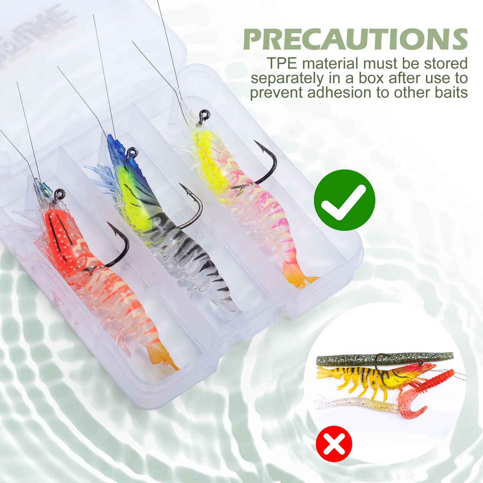 Goture-cebo suave de camarón falso de colores mezclados, 12g/90mm, anzuelo afilado de alta resistencia que se hunde, realista para aparejos de pesca, señuelo de carpa - imagen 5