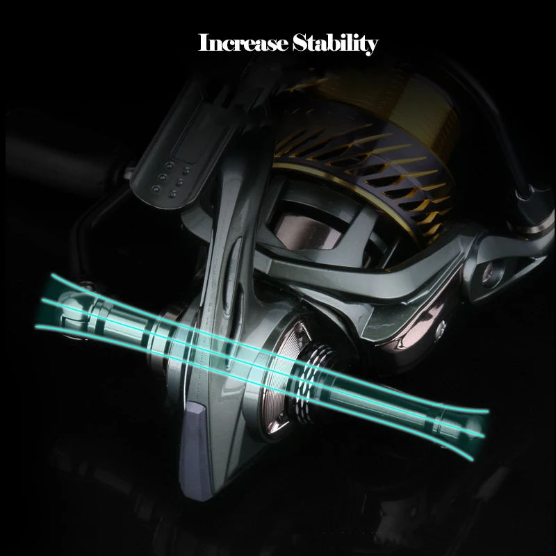 Balanceador ligero tipo bloqueo DIY, soporte de carrete giratorio ligero, soporte de carrete de aleación de aluminio, mango giratorio estabilizador - imagen 5