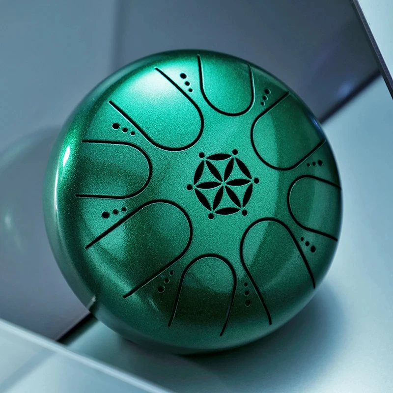 Hluru Glucófono 6 pulgadas 11 notas C5 LingKong tambor etéreo lengua de acero tambor meditación tono tambores instrumento de percusión de mano - imagen 5