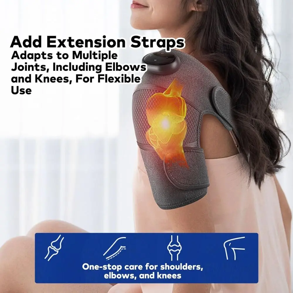 New Deep Muscle Relief Electric Knee Massager 3 Modes 5 Temp Levels Cordless Massager Breathable Heat Shoulder Elbow Massager - imagen 3