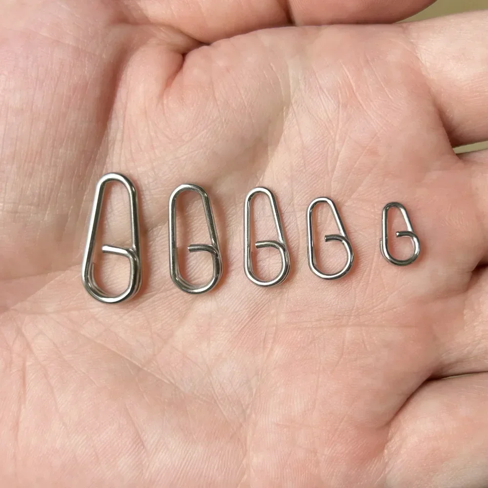 50 ~ 200 Uds anillos divididos pesca Snap Señuelos de Pesca conectores pesca de agua salada anillos divididos ovalados anillos giratorios de acero inoxidable - imagen 4
