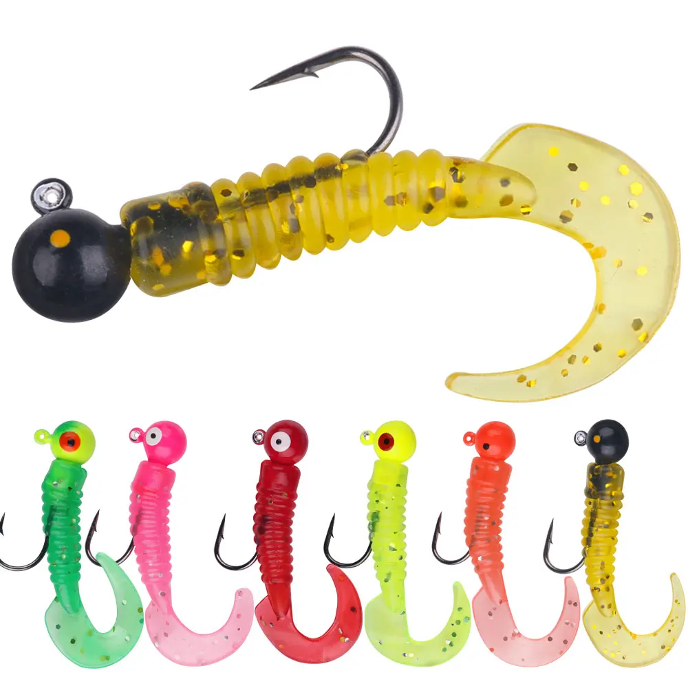 0,875g / 1,75g /2g/ 3,75g/5g/7g Jig Head Wobblers señuelo de pesca de silicona suave plantilla de natación cebo Artificial suave para lubina bagre - imagen 2