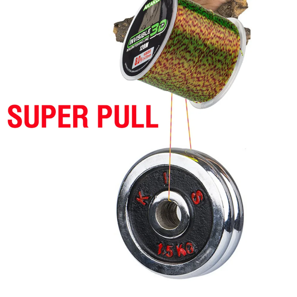 Línea de pesca Invisible de 120m, línea de revestimiento de fluorocarbono moteado, 0,148mm-0,47mm, 4,89LB-32.95LB, línea de pesca de carpa manchada súper fuerte - imagen 3
