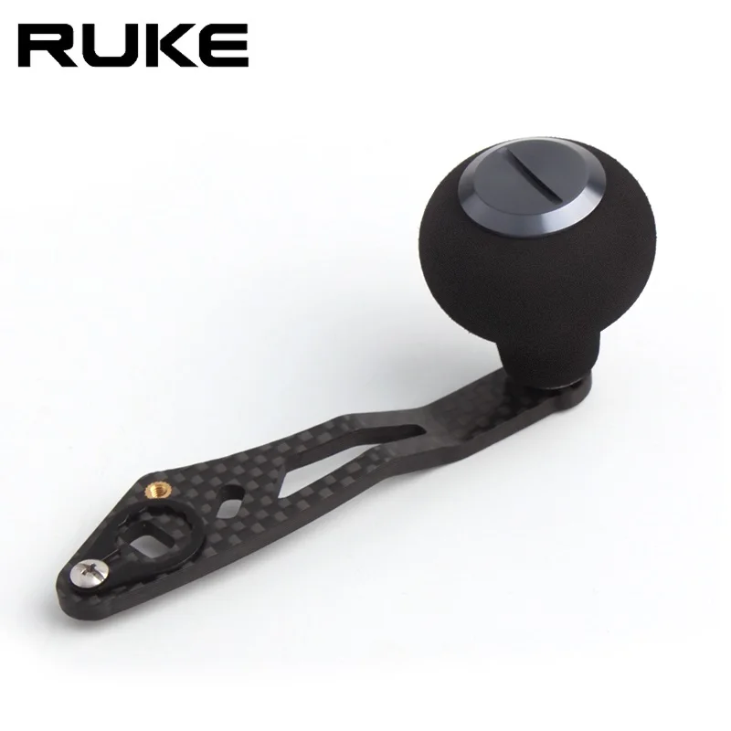 Ruke newfishing-mango de carrete de fibra de carbono, balancín único con longitud Eva, 92mm, 7x4/8x5mm, agujeros, traje, mango de carrete D/S/A, accesorio DIY