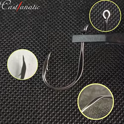 Anzuelos forjados Castfanatic CHINU – Acero carbono con púas para mar
