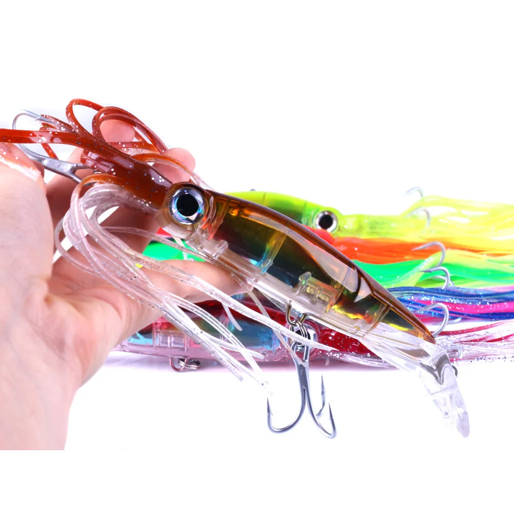 14cm 40g Glow Hydro Squirt tapones de natación agua salada realista calamar curricán señuelo cerámica Mahi Marlin aparejos de pesca de mar - imagen 4
