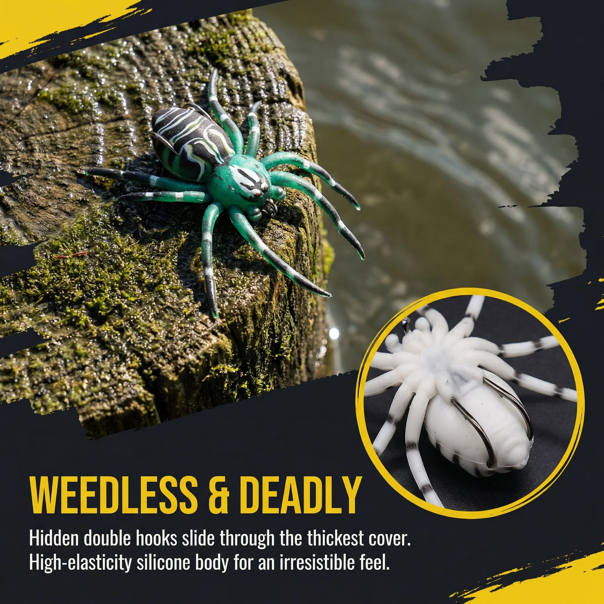 Goture Señuelo de Pesca Araña Goma Suave – Cebo Agua Dulce y Salada - imagen 2