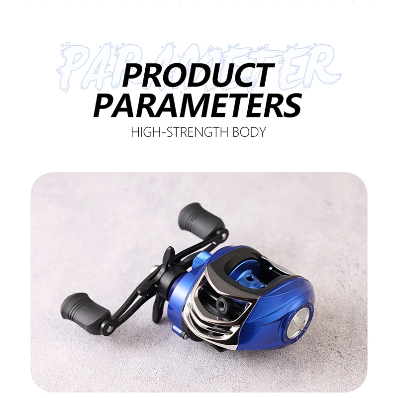 Carrete de Baitcasting ultraligero, accesorio de pesca de alta velocidad, Ratio 6,3: 1, arrastre máximo de 8KG, 18 + 1 BBs, novedad - imagen 4