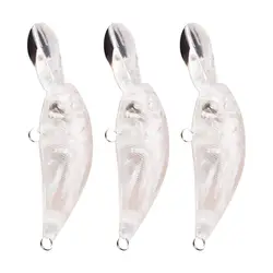 Señuelos minnow transparentes con sonajero – ABS sin pintar