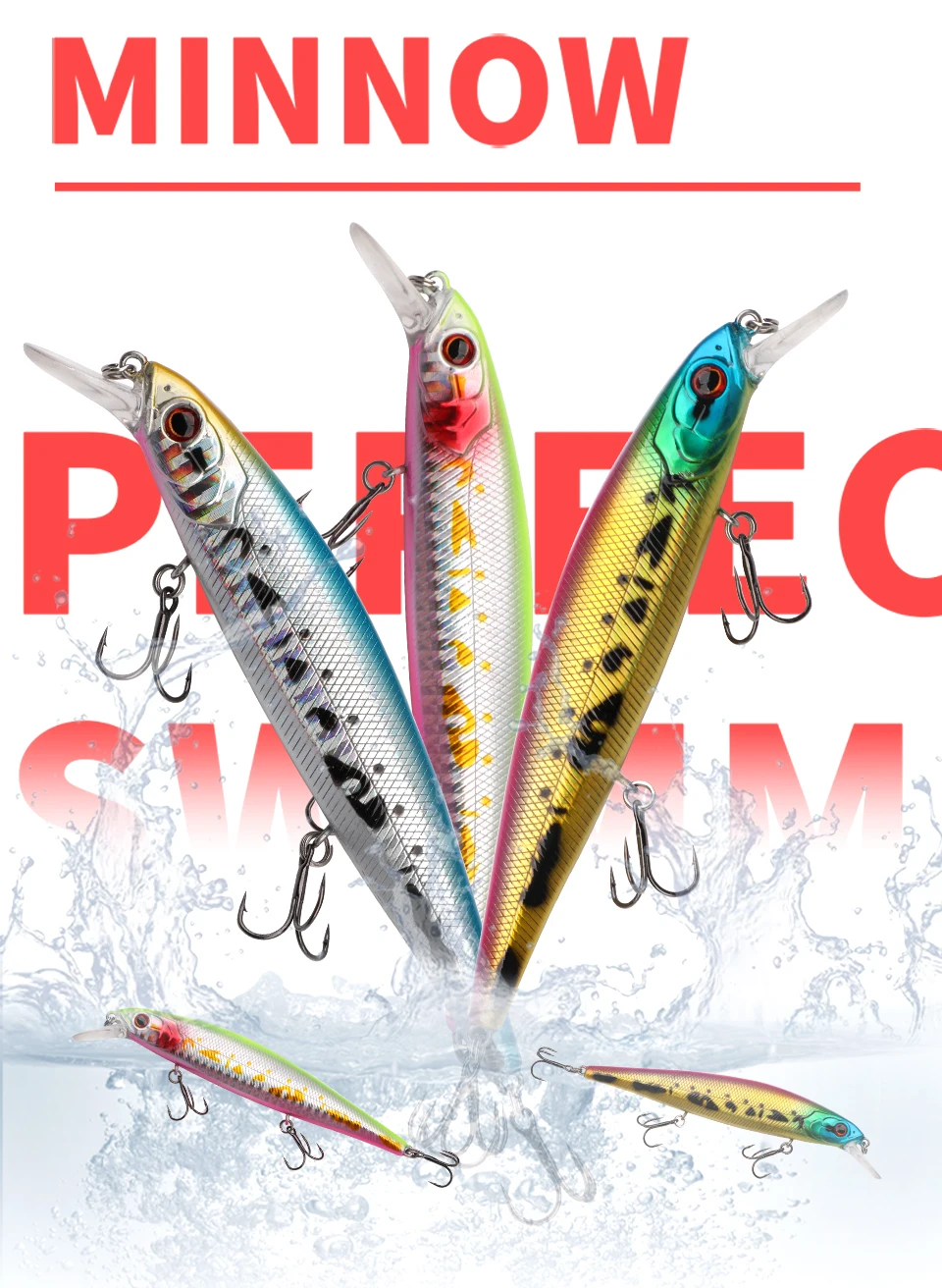 Minnow Perfect Swimmer señuelos dignos de captura para aventuras de pesca versátiles