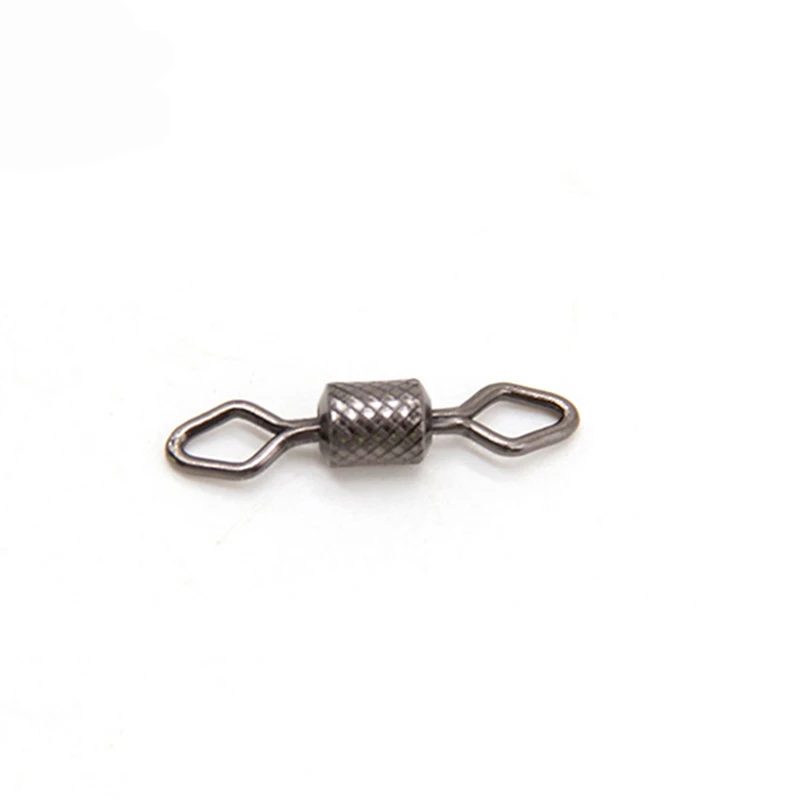 1000 unids/lote conector giratorio de cobre negro rodamiento de bolas Snap anillos sólidos señuelo rodante herramientas de Pesca accesorios de aparejos Pesca