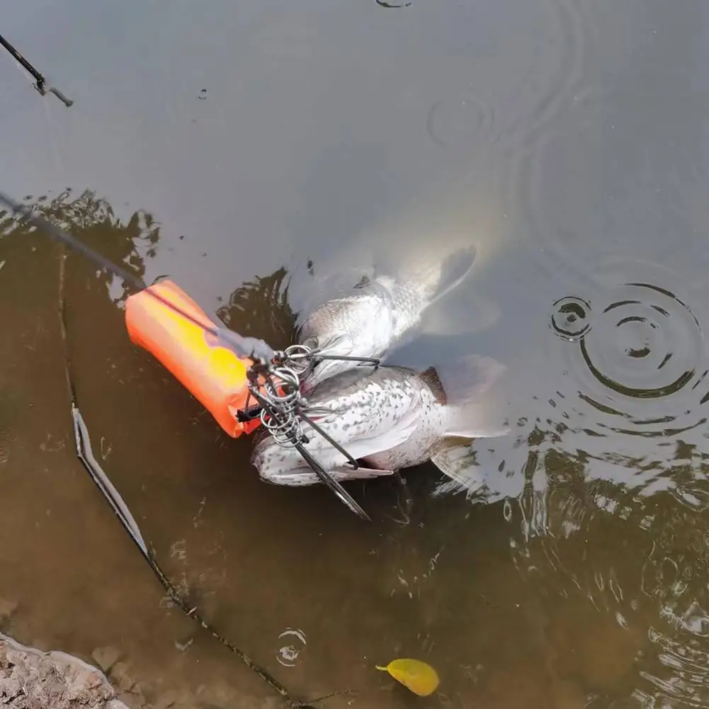 Portable Fishing Stringer Live Fish Lock 10-snap Stringer, accesorios de pesca con bolsa de transporte flotante, envío directo - imagen 4