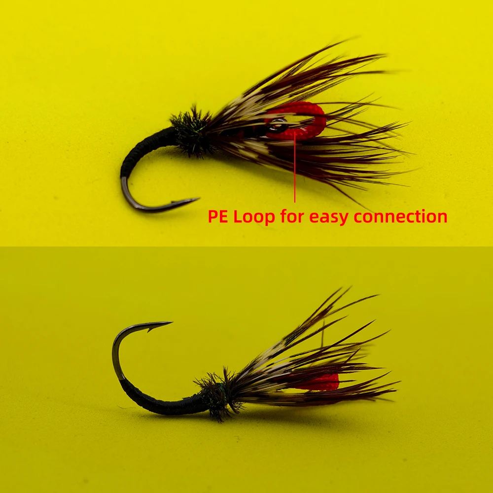 Wifreo 10 piezas # 12 anzuelos pesca con mosca Tenkara moscas Kebari trucha lubina Panfish señuelo arroyos de montaña pequeños ríos lagos cebo de pesca - imagen 5