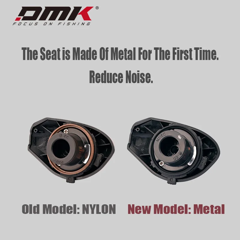 Carrete de fundición DMK Silver Feather EXA Series 146g 8,5: 1 arrastre máximo 5kg 11 + 1 Chips MIIEC asiento de Metal LRG carrete de pesca de agua libre - imagen 5