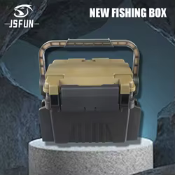 JSFUN-caja de pesca grande de cuatro colores, organizador multifuncional, caja de almacenamiento gruesa para cebo, accesorios de pesca, 1 ud.