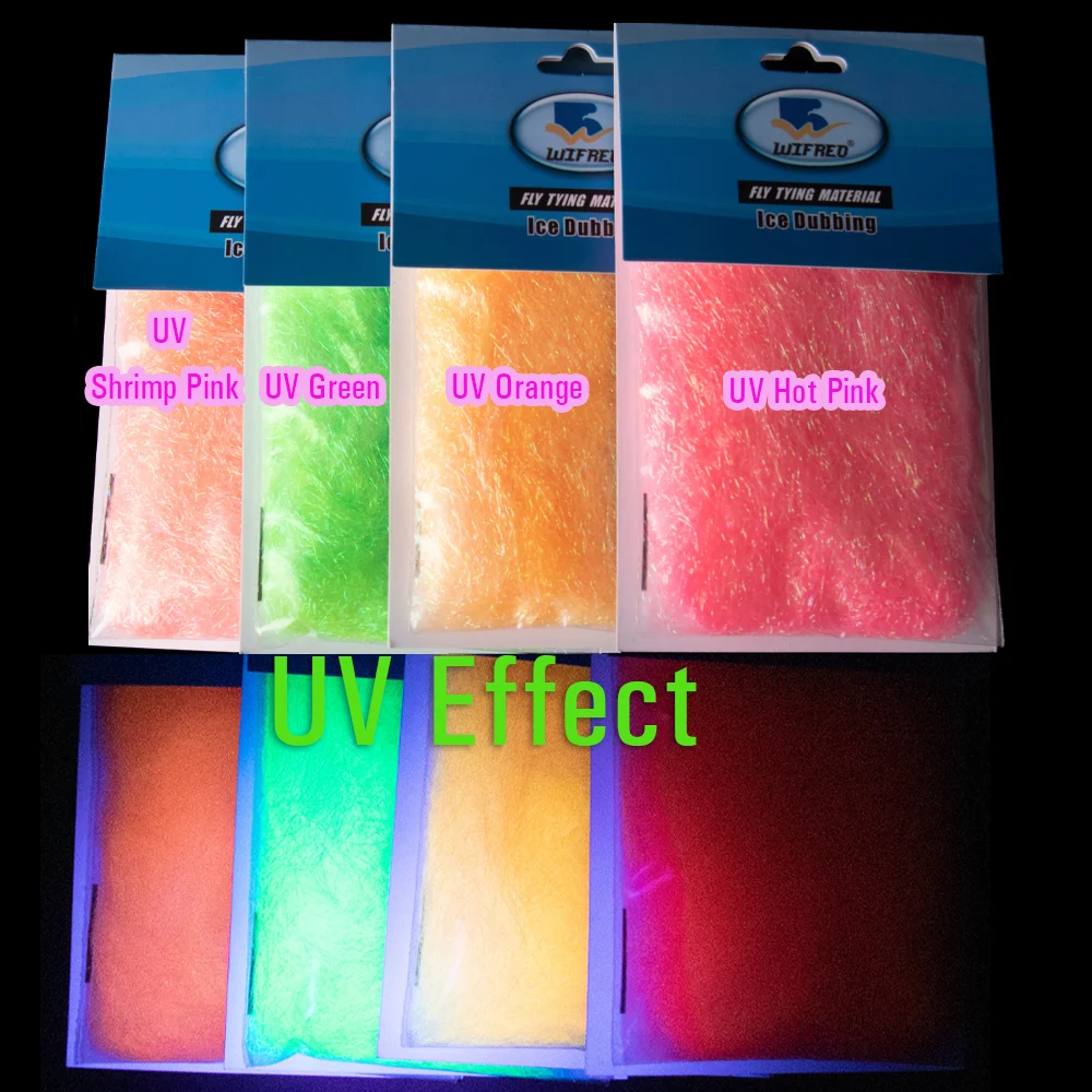 ICERIO-Material de atado de moscas, ondulación, dobladillo de hielo, fibra sintética para camarones, Scud, ninfa, cuerpos, colas de ala para trucha, fabricación de moscas - imagen 4