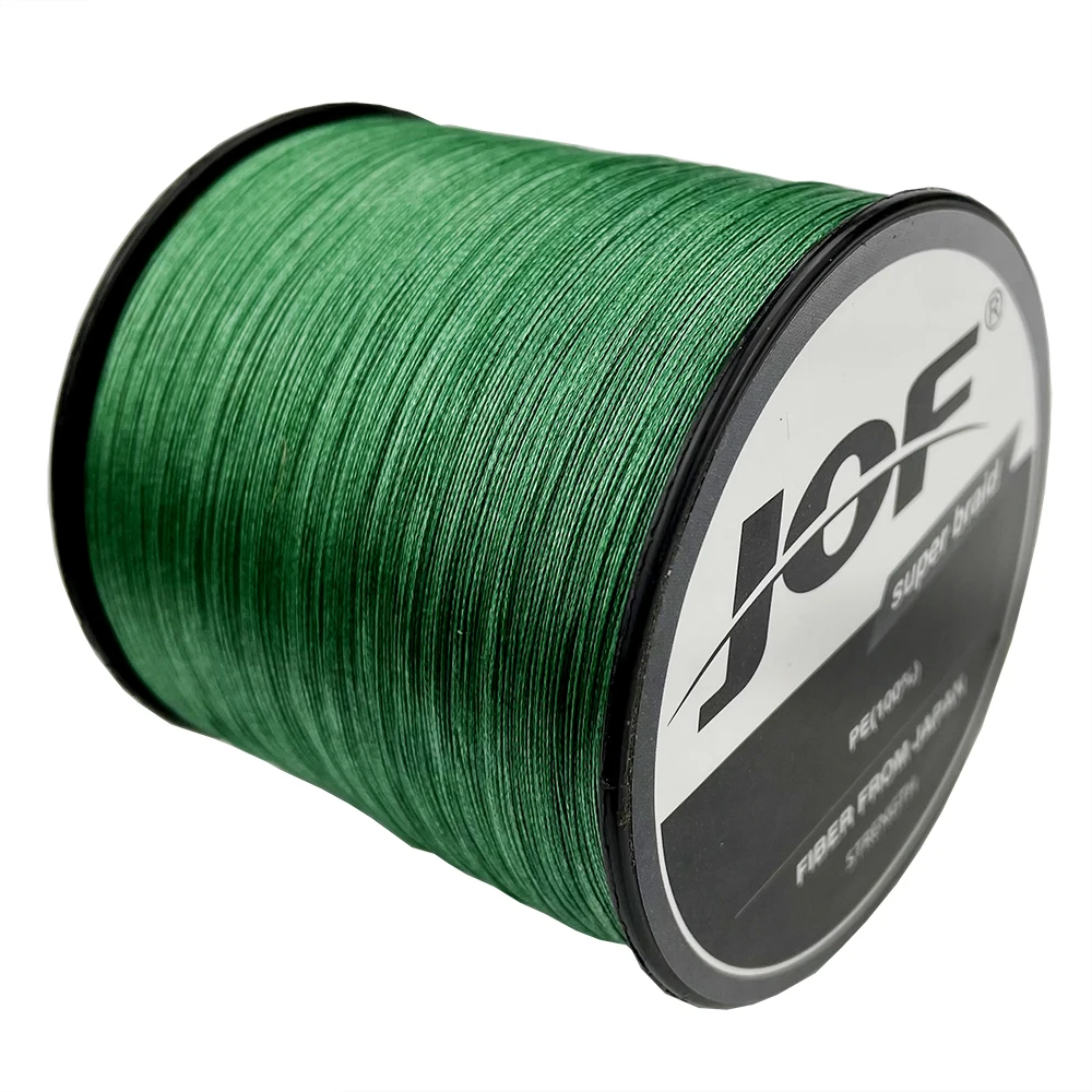 Un carrete verde de JOF Sport Fishing Line