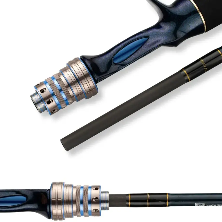 Caña de pescar para barco 1,8 m ML con punta titanio, fundida sepia, pulpo, agua mar anillos Fuji - imagen 5