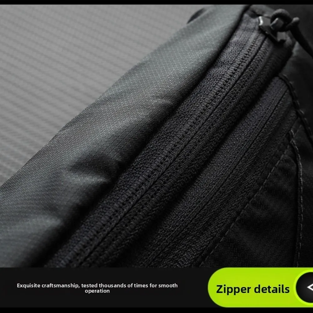 Riñonera deportiva ultrafina, bolsillo ajustable con doble cremallera, riñonera para teléfono móvil, riñonera de viaje de 7 pulgadas para correr y correr - imagen 4