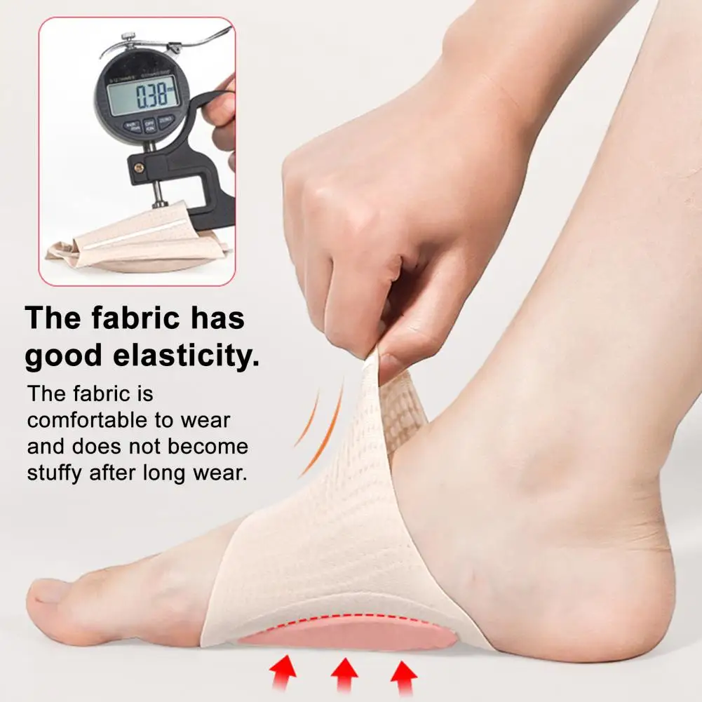 1 par de soportes para arco, alivio de la fascitis Plantar, cojines antideslizantes para arcos, soportes ortopédicos de absorción de impacto con almohadilla de silicona