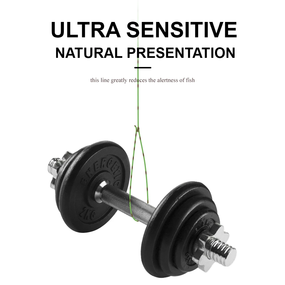 Línea manchada súper fuerte, línea de pesca Invisible de 100m, línea de pesca con revestimiento de fluorocarbono moteado, 0,20mm-0,50mm, 4,13LB-34,32LB - imagen 5