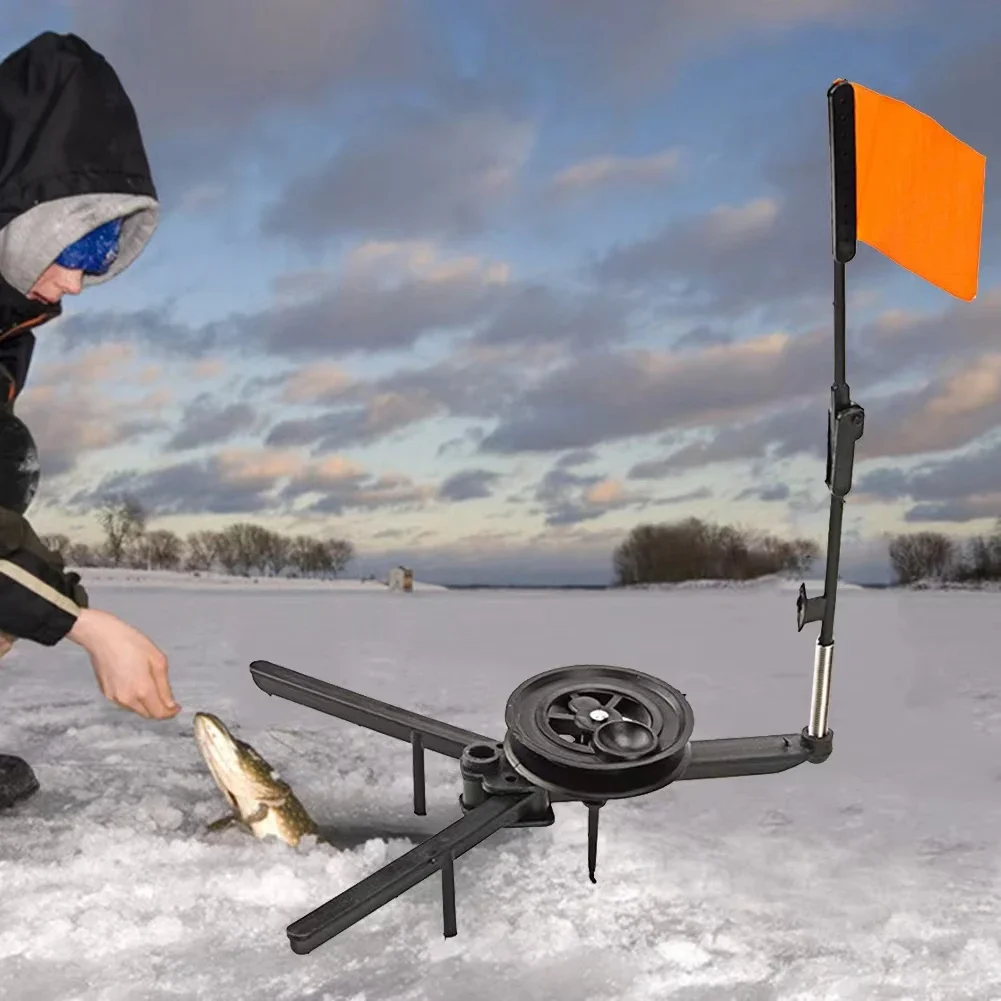 BRAVMACK-plataforma de pesca en hielo Triangular portátil, marcador de bandera, accesorio de pesca en hielo para pescadores