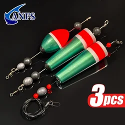 ANFS Flotadores Popping – Bobbers corcho ponderados agua dulce y salada