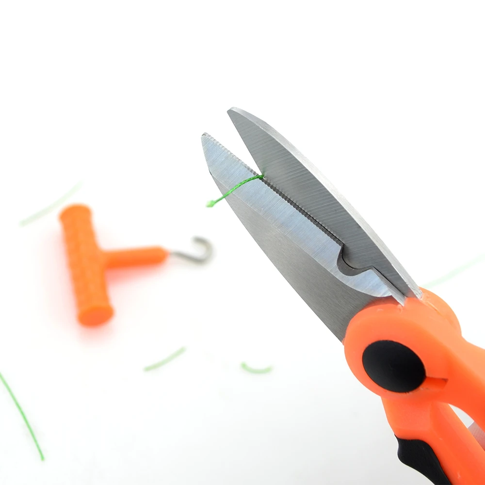Hirisi-accesorios de tijera de pesca de acero inoxidable, tijeras portátiles, alicates cortados, línea trenzada de PE con herramienta extractora, herramienta de pesca - imagen 2