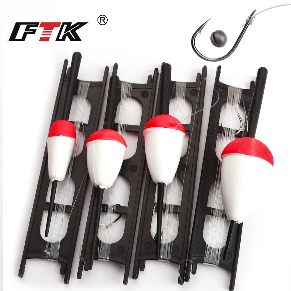 FTK-boya flotante de pesca/Kit de línea, Bobbers altamente visibles, sensibles y llamativos, con línea aparejada, accesorios de pesca - imagen 2