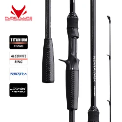 PURELURE NDVIA MAX varilla versátil de viaje punta sólida 6 pies 7,2 pies 1,5-20g señuelo suave Jerkbait F/MF acción perca Pike Zander Bass calamar