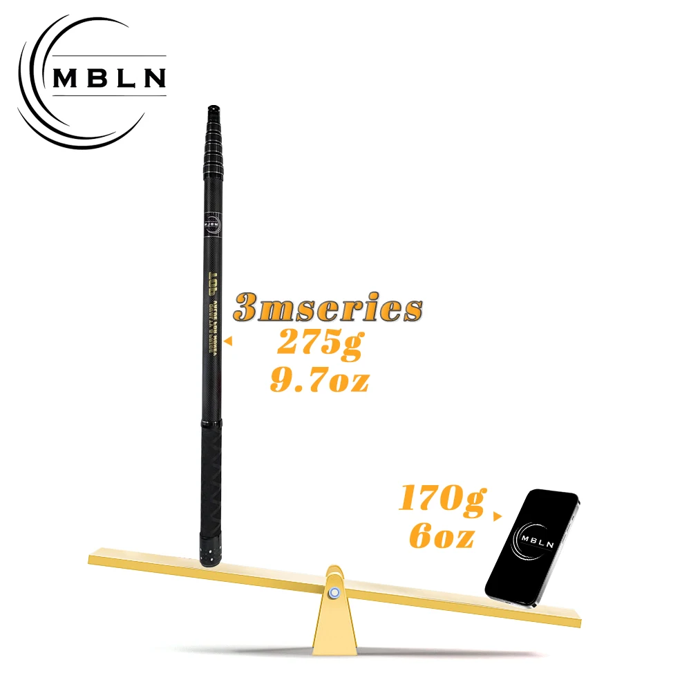 Salabardo carbono MBLN – 40 cm colapsable, ultraligero y ajustable - imagen 2