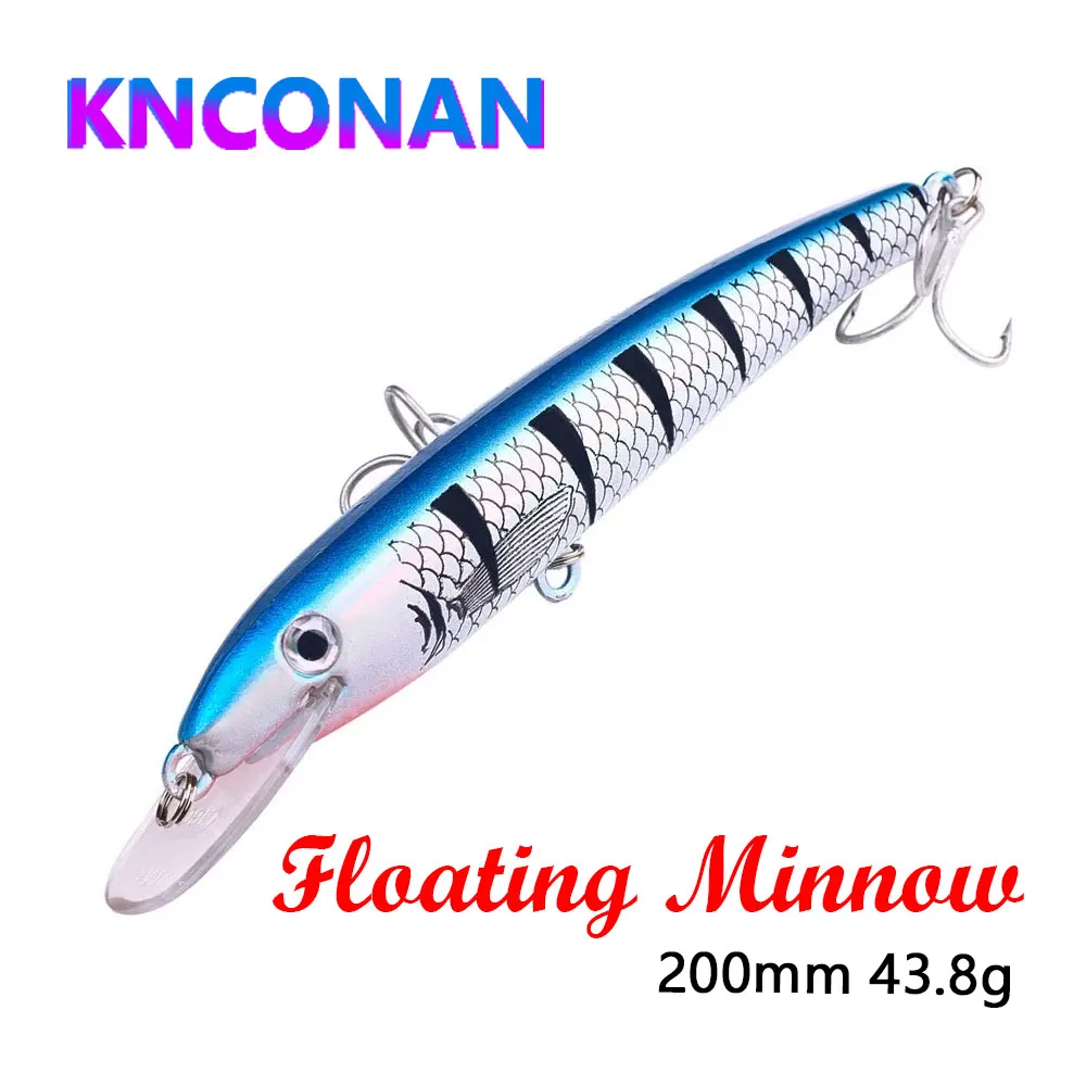 Señuelos de pececillo de hundimiento pesado, cebos duros artificiales de fundición larga, Swimbait de trucha y lubina, Pesca Wobbler, 200mm, 43,8g