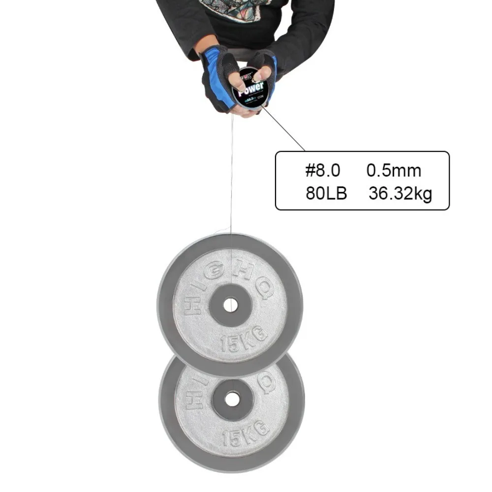 Hilo de pesca de 4 hebras, cuerda fuerte de 100m, de poliéster, PE, 1 unidad - imagen 3