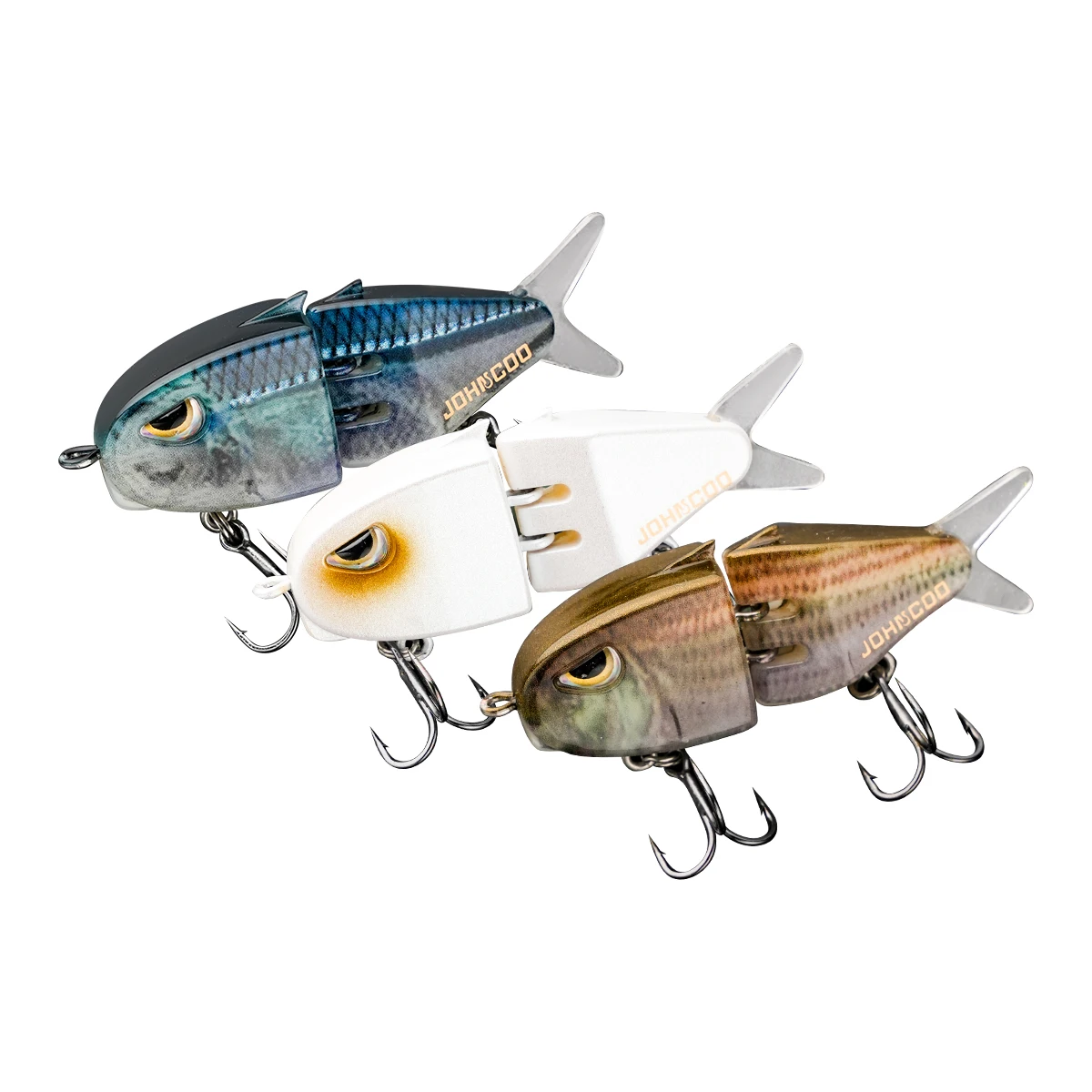 Señuelo de pesca articulado Johncoo 5,5 cm 6,5g señuelo de pesca hundido 2 secciones cebo de pesca cebo de natación señuelo de tamaño pequeño - imagen 3