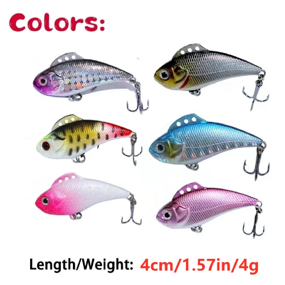 Señuelos de Pesca de plástico Artificial, 1 piezas, 4cm, 4g, 5 colores disponibles, Crankbait, Wobblers, aparejos de Pesca - imagen 2