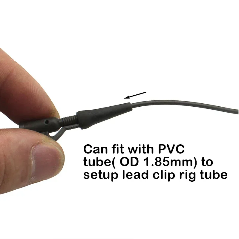 20x Clip de plomo para pesca de carpa con cola de goma Color verde y limo para crear sistemas de seguridad con Clip de plomo aparejos de pesca de carpa - imagen 4