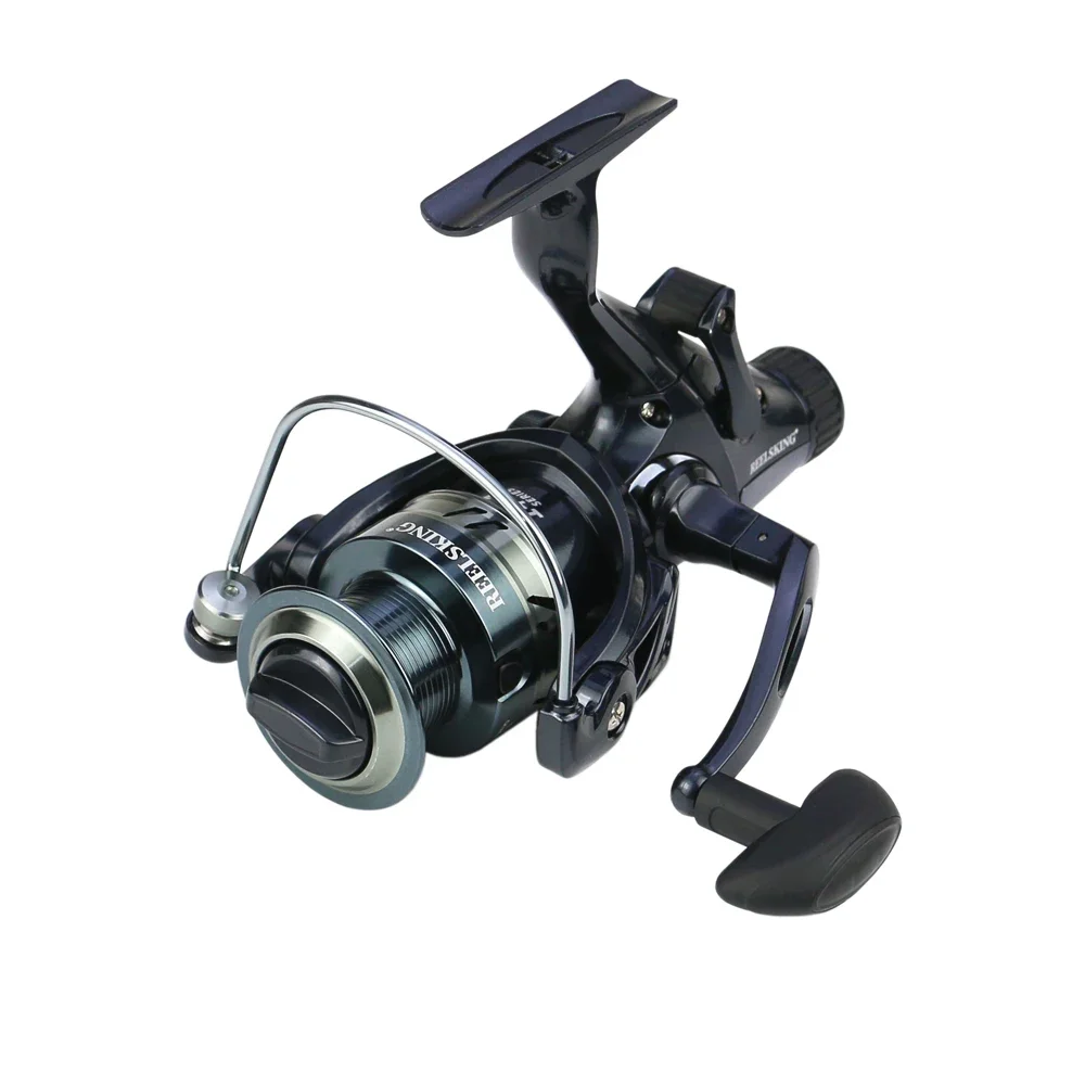 Bobina de pesca giratoria de doble freno, carrete de Metal, herramientas de fundición, 8-25KG - imagen 3