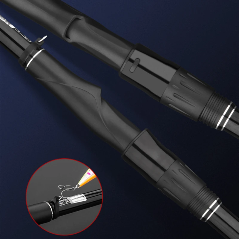 Caña de pescar ultraligera superdura, caña de mano resistente al carbono, telescópica, para lanzamiento de distancia - imagen 4
