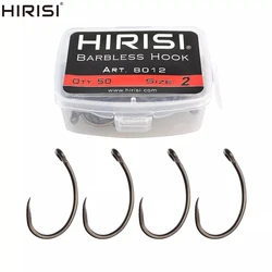 Hirisi Anzuelos de pesca acero inoxidable recubiertos sin púas