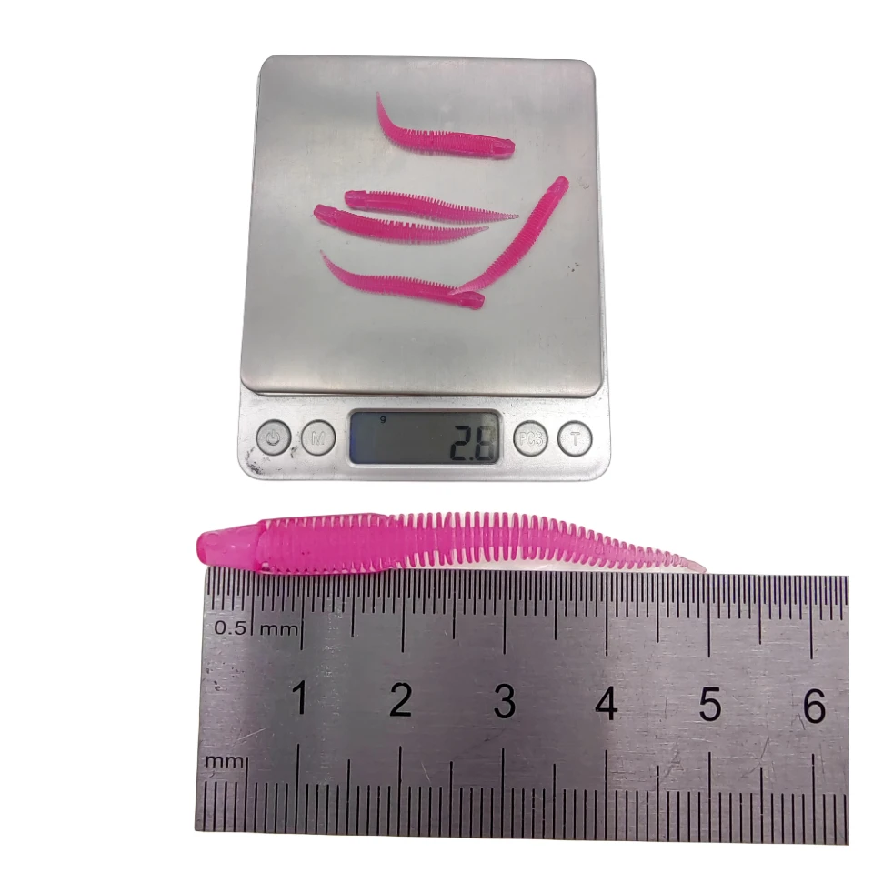 MUKUN-señuelo de Pesca de carpa, cebo de silicona Artificial, plástico, suave, 0,6g, 1,5g, 5cm, 7cm - imagen 3