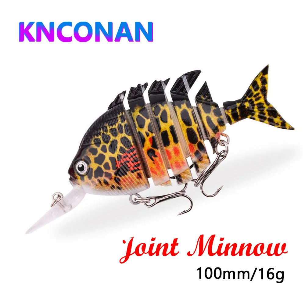 Señuelos de pesca Swimbait Tilapia realistas de 100mm y 16g, cebo duro con anzuelo triple, señuelos multiarticulados para aparejos de pesca de lubina