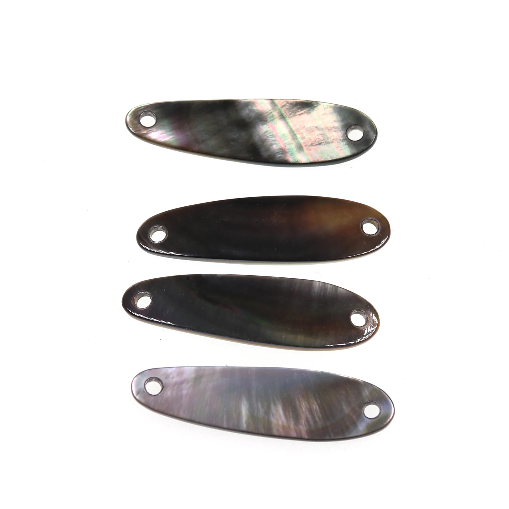 Wifreo-cuchara de concha de abulón de Color Natural, señuelo de pesca, tira de señuelos de concha, concha de perla de abulón genuino con agujero, 1 unidad - imagen 3