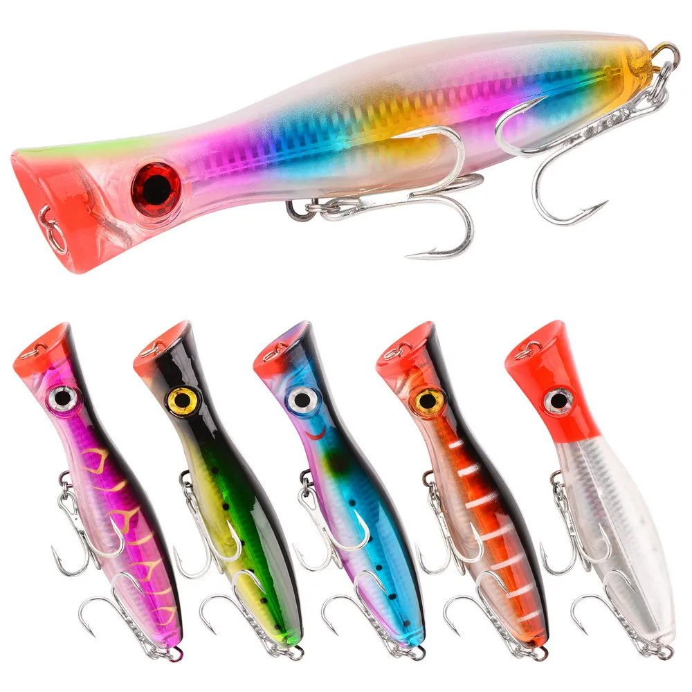 Señuelos de pesca Popper grandes, 165mm, 83g, Twitch Wobbler, cebos duros artificiales, superficie de curricán de agua salada, equipo de Swimbait Topwater - imagen 3