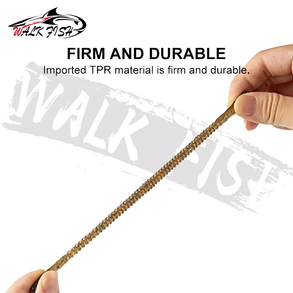 WALK FISH Stick gusano 4,3g 68mm 10 Uds Ned Rig suave TPR cebo flotante señuelo de pesca suave lubina carpa cebo Finesse señuelos artificiales - imagen 2