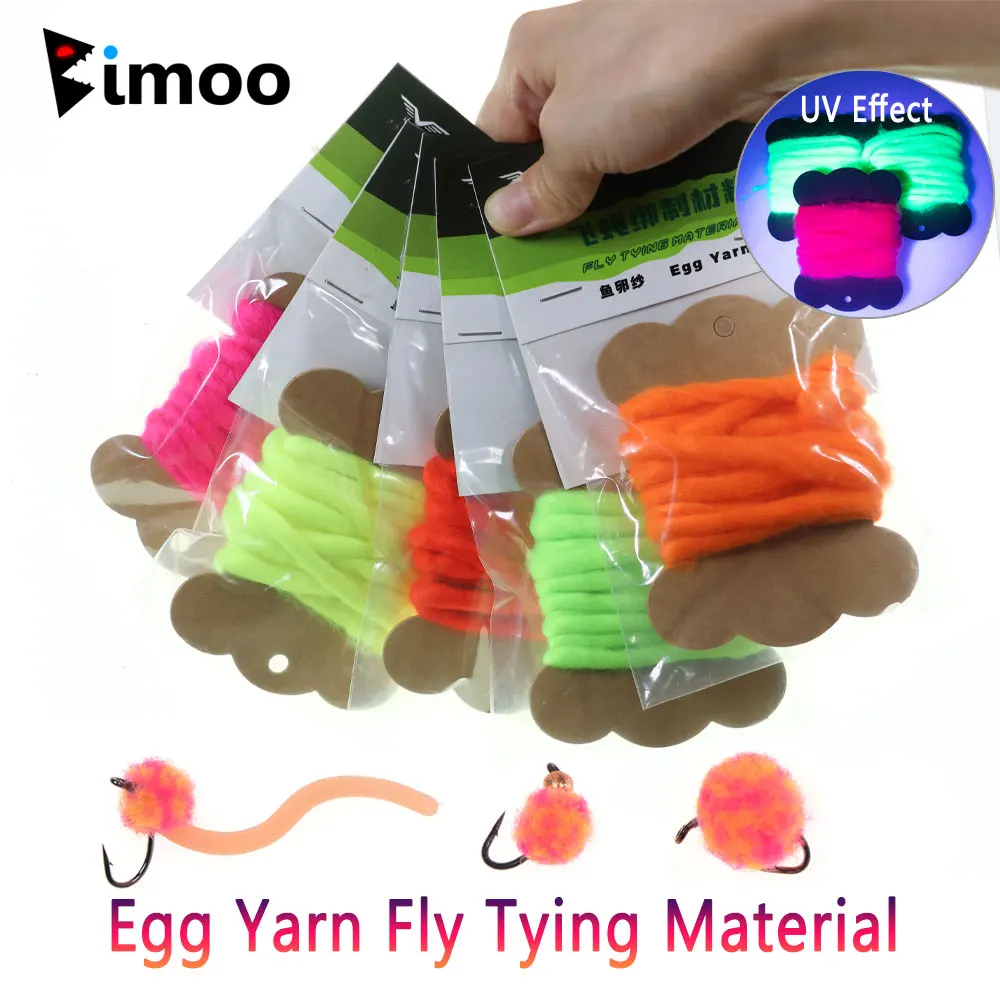 Material de atado de moscas Bimoo hilo de huevo