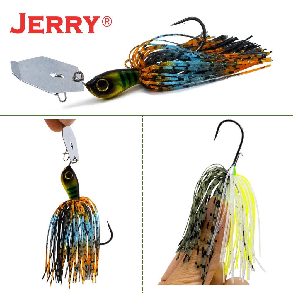 Jerry Dawn 1/4oz 3/8oz 1/2oz Chatterbait Bladejig Señuelos de pesca de lubina Spinner cebo faldas de silicona vibración - imagen 4