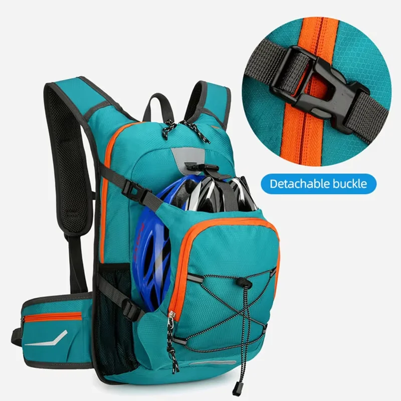 Mochila de pesca, bolsa de almacenamiento de aparejos, deportes al aire libre para hombre, ciclismo, senderismo, montar, viaje, mochila de hombro con compartimento para casco - imagen 3