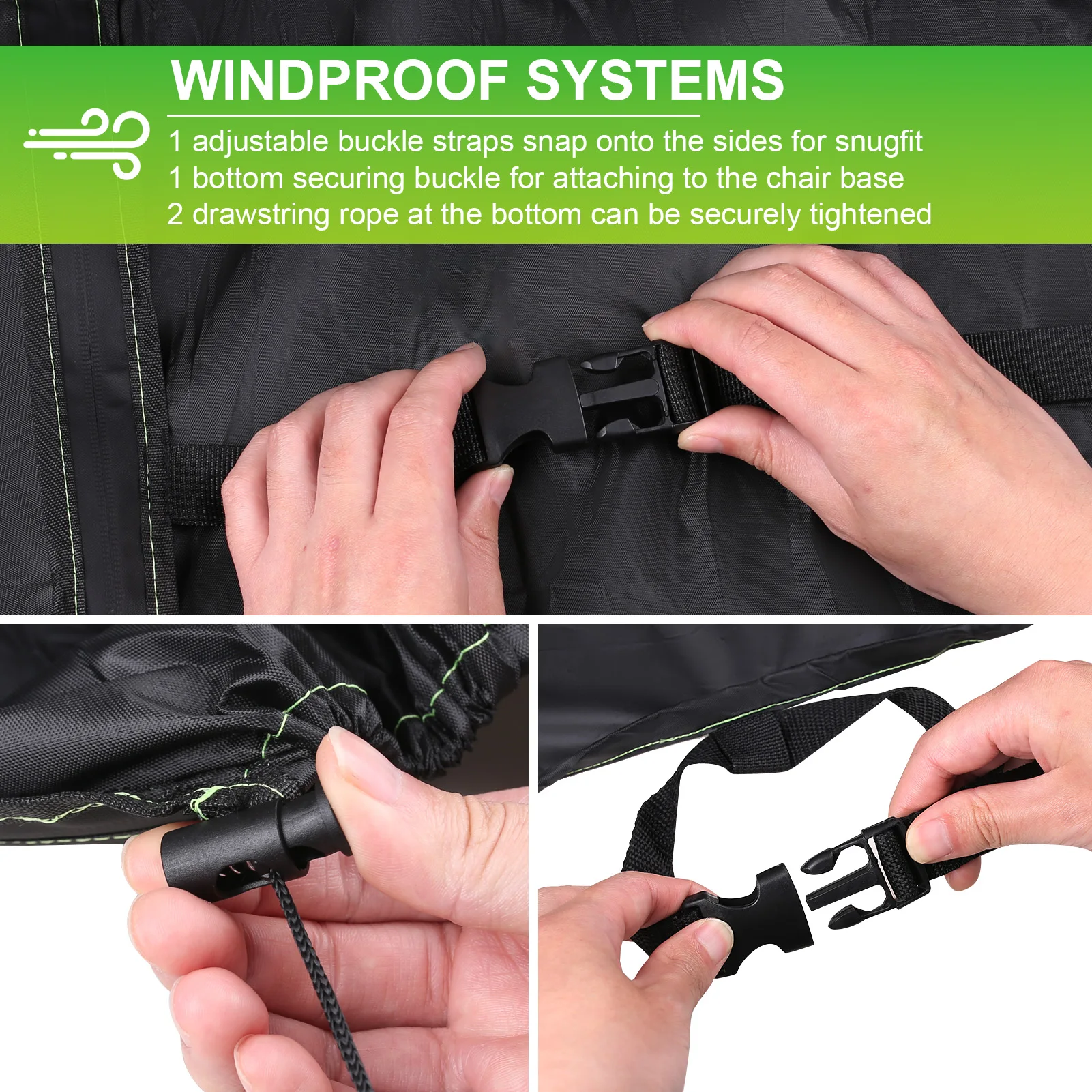 Funda impermeable 210D para silla colgante tipo huevo de exterior - imagen 4